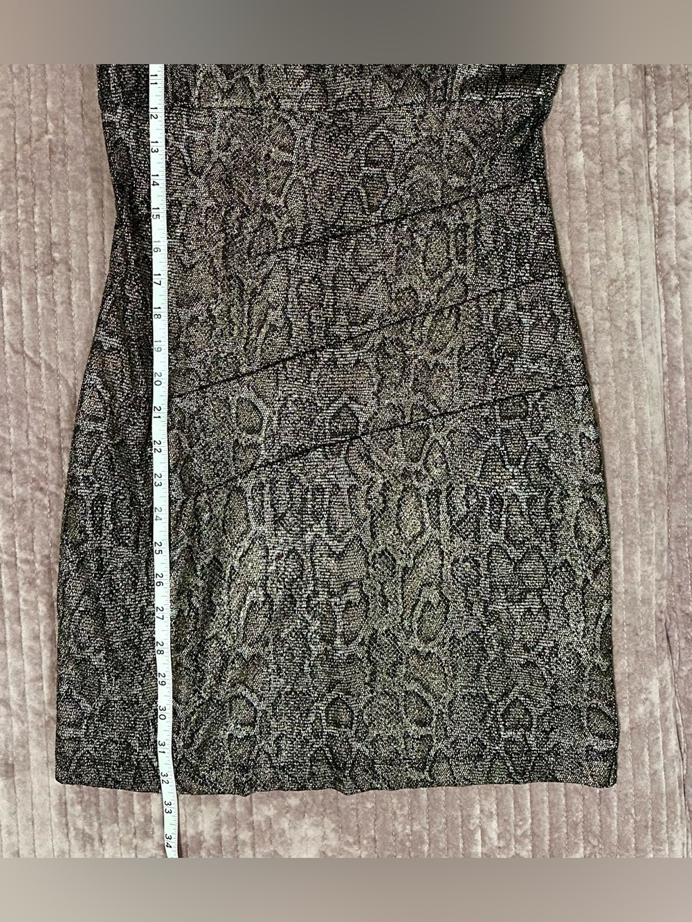 Shimmer Snake Print Mini Party Dress - Picture 16 of 16